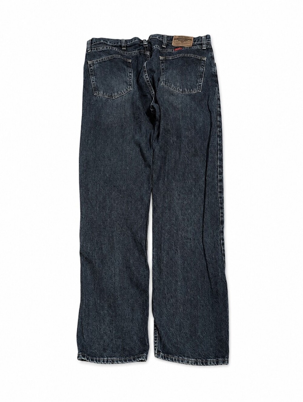 Wrangler Men's 38x32 Dark Wash Straight Leg Jeans Relaxed Fit Blue Denim Classic